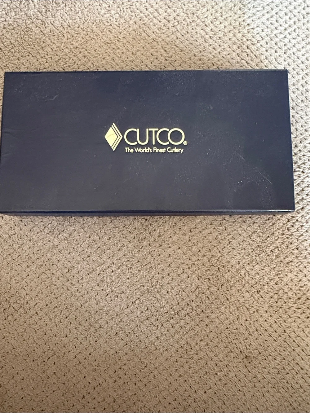 Cutco Navy Box with Gold Logo box only.